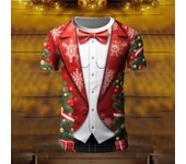 Camiseta de moda con estampado 3D de Feliz Navidad para hombre, camisetas gráficas navideñas de Papá Noel para hombres y niños, camisetas unisex de manga corta S