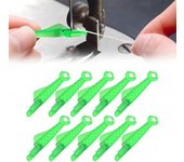 10 piezas/juego de enhebrador automático de agujas para máquina de coser con boca de pez, herramienta práctica para enhebrar agujas verde