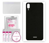 apgo Protective Skin Sticker for the back compatible with Wiko Y80, Wrap Film, Foil, Vinyl - Pattern Matrix