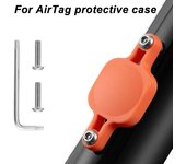 Localizador de bicicleta para AirTag, resistente al agua, ligero, para bicicleta, soporte para rastreador GPS oculto, dispositivo de seguimiento antipérdida, funda, accesorios para bicicleta rojo