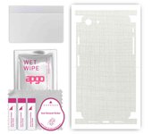 apgo Protective Skin Sticker for the back+sides compatible with Apple iPhone 8, Full Wrap Film, Foil, Vinyl - Pattern White Fabric
