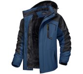 Parka de esquí y snowboard, ropa de abrigo de invierno, forro polar, chaquetas de montaña, chaquetas de senderismo para hombre, abrigos con capucha extraíbles para exteriores XXXXXL rojo