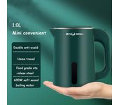 Mini Hervidor eléctrico de 1,0 l, tetera de acero inoxidable 304 de poca capacidad, hervidor para dormitorio de Hotel, bote portátil para hervir agua de viaje, 220V AU blanco