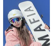 Gafas de esquí y snowboard profesionales para adultos, a prueba de polvo, antivaho, resistentes al viento, ultralivianas, con protección UV400 blanco