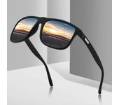 Gafas de sol polarizadas cuadradas vintage de moda para hombres y mujeres, gafas de sol de marca de lujo para hombres, para conducir, pescar, gafas UV400 para hombre plata