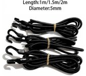 Cuerda elástica de alta resistencia, 1m/1,5 m/2m, correa elástica de choque, gancho de plástico, tienda de equipaje para coche, Kayak, barco, canoa, bicicletas, amarre de cuerda