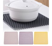 Tapete de silicona para mesa de comedor, tapete grueso para cuencos, platos y ollas, resistente al calor, fácil de limpiar, aislante, protector de fondo para fregadero, tapete de drenaje 30.5cm gris oscuro