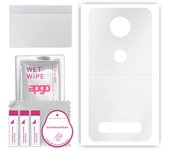 apgo Adhesivo protector ultra transparente para la parte trasera compatible con Motorola Moto Z3, película envolvente, película de hidrogel, TPU flexible y suave con posicionamiento