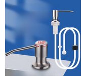Dispensador de jabón para fregadero de cocina de acero inoxidable 304 con tubo de extensión