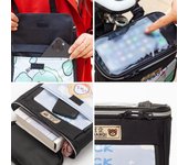 Conveniente bolso colgante para bicicleta con diseño de correa reflectante de gran capacidad, bolsa colgante para manillar de bicicleta eléctrica, accesorios para bicicleta