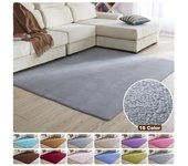 Alfombra lavable de terciopelo Coral para sala de estar, alfombra suave antideslizante para sofá, cojín, esteras de juego para niños, almohadilla para gatear para decoración del hogar 40x60cm