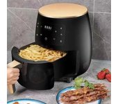 Freidora de aire 1PC4.5L Hogar Inteligente Pantalla táctil LED 360 Grados Horneado Cocina saludable Sin aceite Freidora eléctrica multifunción 4.5L rojo