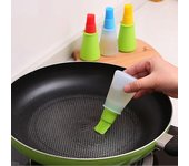 Botella de aceite para parrilla, herramienta de cepillos para aceite de silicona, cepillo para rociar aceite para barbacoa, pastelería, 1 ud.