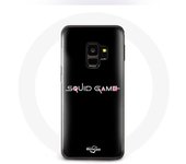 Coque pour Samsung S9 plus Squid Game logo Fond Noir