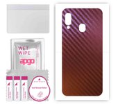 apgo skin sticker film foil vinyl for the BACK compatible with Samsung Galaxy A20e, scratch-resistant, easy to install - Carbon Chameleon CAKA5