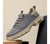 Zapatos casuales de cuero genuino para hombre, zapatillas de estilo vintage para hombre, zapatillas de tenis para caminar y conducir a la moda para hombre, calzado de trekking cómodo 38