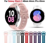 Correa de reloj de 20mm para Samsung Galaxy Watch, 5 correas, Watch5 Pro, 45mm, 4, 44mm, 40mm, clásica, 46mm, 42mm, pulsera de silicona 20mm Universal negro
