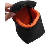 Estuche protector para lentes Estuche protector Estuche para lentes de cámara Bolsa para lentes de cámara Estuche para lentes negro