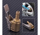 1 unidad de adaptador de conector de abrazadera de Clip de válvula de bomba de inflador de mandril de aire de aleación de Zinc de 6mm para neumático de coche