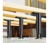 for Chair Table Load Bearing Adjustable Sofa Leg Bearing Bracket Floor Protector Bed Beam Support 15cm-25cm negro