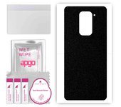 apgo Protective Skin Sticker for the back compatible with Xiaomi Redmi 10X 5G, Wrap Film, Foil, Vinyl - Pattern Matte Black