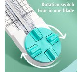 Recortadora de papel manual 4 en 1 Herramienta multifuncional para cortar papel artesanal de mano Cortadora de álbumes de recortes tipo prensa Herramientas de corte manual para arte