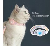 1 juego de correa de cuello extraíble para mascotas que brilla en la oscuridad, útil y resistente a la abrasión, funda para rastreador de collar para AirTag azul