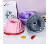 Molde de silicona para tartas en forma de 3D, herramientas para repostería, bricolaje, para moldes de cocina, moldes de tubo acanalado, utensilios para hornear, herramienta para decorar tartas rojo