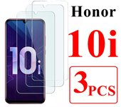 3 piezas de vidrio para Huawei Honor 10i Protector de pantalla de armadura templada vidrio de seguridad en Hauwei Honor10i 20 Honor 7 Lite puro