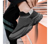 Zapatos para correr para hombre, zapatillas deportivas para hombre, zapatos deportivos ligeros transpirables para hombre, cómodos zapatos de malla con cordones, zapatos flexibles suaves para caminar y trotar 39 caqui