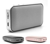 Minialtavoz portátil inalámbrico para exteriores, altavoz ultrafino con Bluetooth, compatible con tarjeta TF, recargable por USB gris