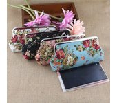 Cartera de tela para mujer, cartera grande y larga de lona color rosa, cartera de mano de una sola capa para teléfono One size blanco