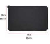 Tapete impermeable de silicona para mascotas, almohadilla de comida para perros y gatos, cuenco para mascotas, tapete para beber, mantel individual para alimentación de perros, alimentación portátil al aire libre negro