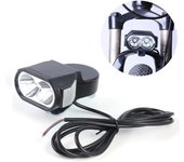 Faro LED para bicicleta eléctrica, 36 V, 48 V, 60 V, linterna para bicicleta eléctrica, bocina, lámpara delantera, resistente al agua, faro de alta potencia para bicicleta eléctrica
