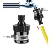 Adaptador Universal duradero para grifo de agua, accesorio para manguera de plástico, conexión rápida, grifo para lavado de coche, riego de jardín, 2 uds.