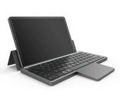 Teclado plegable teclado inalámbrico Bluetooth con Touchpad plegable Funda de cuero para Windows Android IOS Mini teclado de teléfono negro
