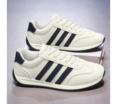 Zapatillas de deporte vintage de moda para hombre, zapatos casuales transpirables, zapatos blancos pequeños, suela suave para motociclistas 41