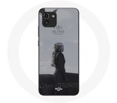Coque maniacase pour Samsung Galaxy A03 Game of Thrones Saison 8 Daenerys Targaryen feu et sang Le Trône de Fer Logo Gris