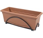 Maceta - PLASTIKEN - Jardinera 50x20cm - Naranja - Terracota - 10 L