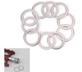 10 piezas de espaciador de pedal de bicicleta, arandelas de anillo de acero inoxidable para bicicleta de ciclismo