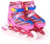 Patines blancos Full Flash para adultos, hombres y mujeres, con polea de doble fila, zapatos de patinaje de velocidad, conjunto completo de patines para niños S (size 27-32)