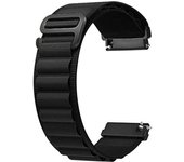 Correa de nailon de 20mm y 22mm para Samsung Galaxy Watch 4, 5 Pro Classic Gear S3 Active 2, pulsera Amazfit GTS 2 3 4 mini 20mm negro