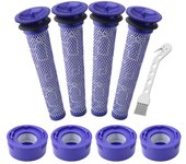 Filtro prefiltro y posfiltro compatible con Dyson V7/8 azul (paquete de 9) varios colores