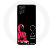 Coque Samsung Galaxy A12 Squid Game Masques Triangle carré et Cercle