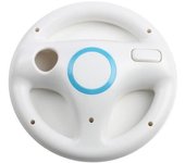 MOONAR@ Nintendo Wii Wheel / Volant compatible avec la Wii blanc