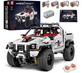 MOULD KING 18005 camión de recogida técnico aplicación de MOC-2412 motorizado plata insignia todoterreno bloques de construcción de automóviles ladrillos juguetes para chico blanco