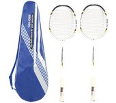 1068 Bádminton portátil, ligero, de aleación de aluminio, para entrenamiento de adultos, tipo ofensivo, para dos jugadores