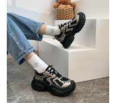 Zapatillas informales de plataforma gruesa para mujer, ligeras, antideslizantes, transpirables, con cordones, para correr, tenis de entrenamiento 35 champagne