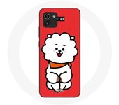Funda para Samsung Galaxy A03 BTS Bangtan Boys BT21 RJ Jin Fondo Rojo