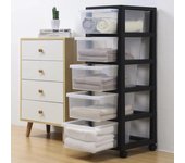 Caja de almacenamiento multicapa de 3/4/5 capas, cajón de plástico, armario portátil para documentos, ropa, organizador de cajones de escritorio resistente y duradero